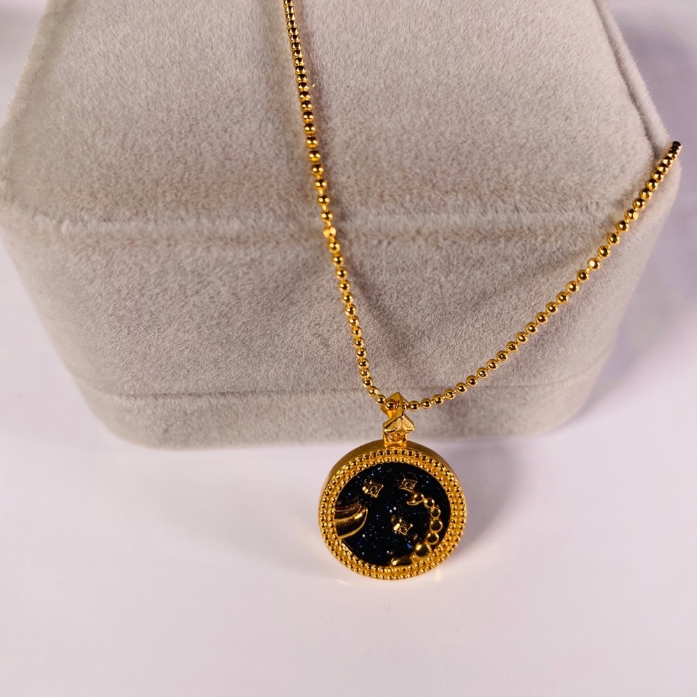 Scorpio in Blue Sandstone Necklace